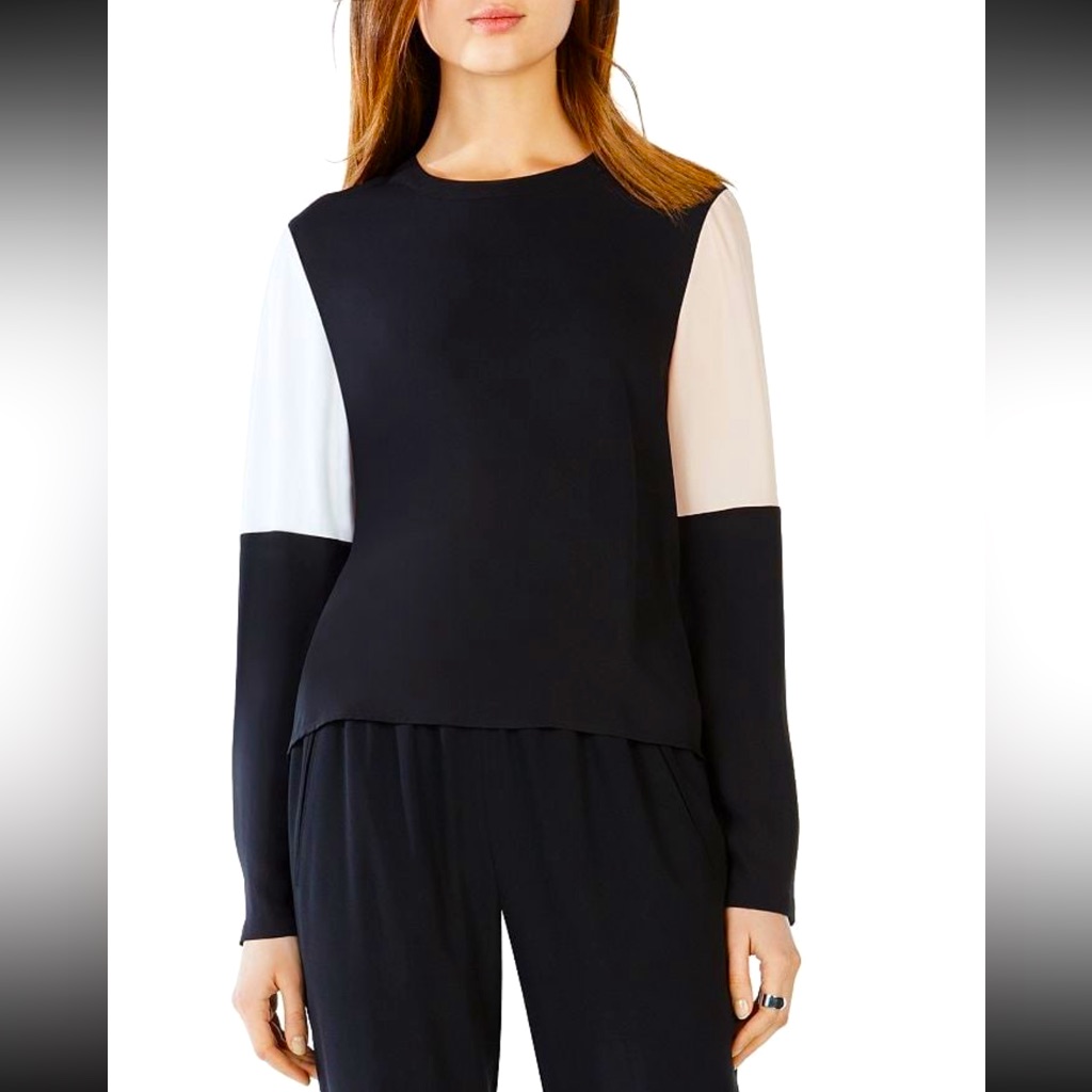 Bcbgmaxazria Color Blocked, Reversible Blouse